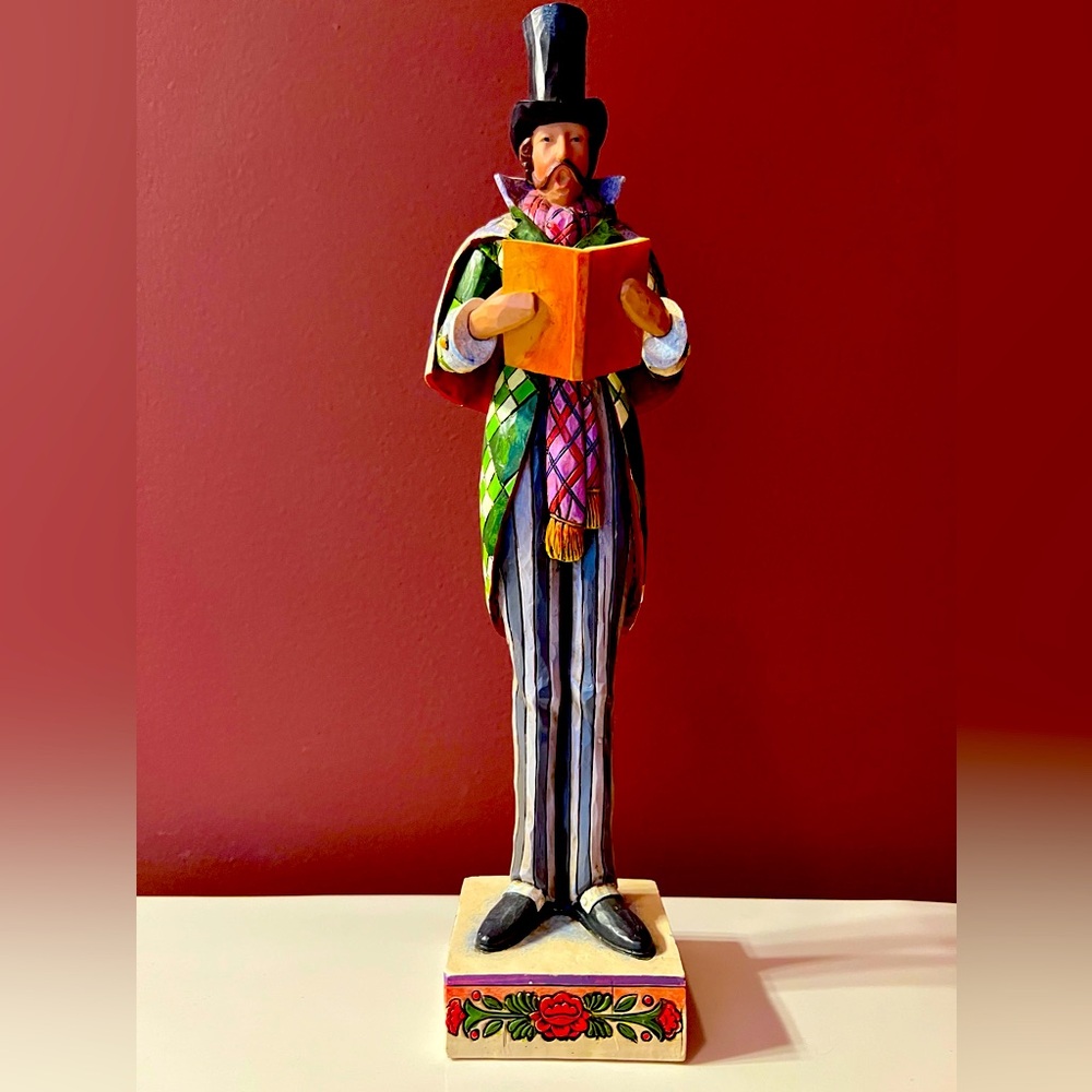 Jim Shore Man Caroler 4005326 Here We Come A Caroling Among The Leaves So Green